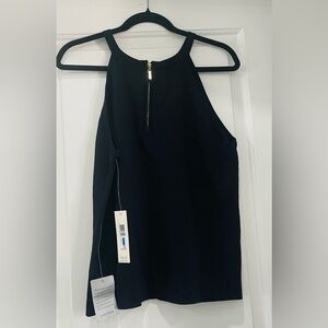 Nordstrom Eliza J Black Knit Sleeveless Halter Top